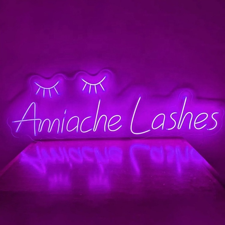 Custom led neon sign salon beauty lash store decoration led advertising lighting for wall decoration