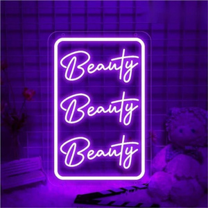 Custom salon branding lash stand custom led light up sign store business logo design for wall decoration