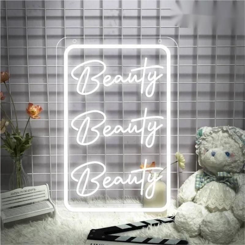 Custom salon branding lash stand custom led light up sign store business logo design for wall decoration