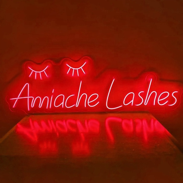 Custom led neon sign salon beauty lash store decoration led advertising lighting for wall decoration