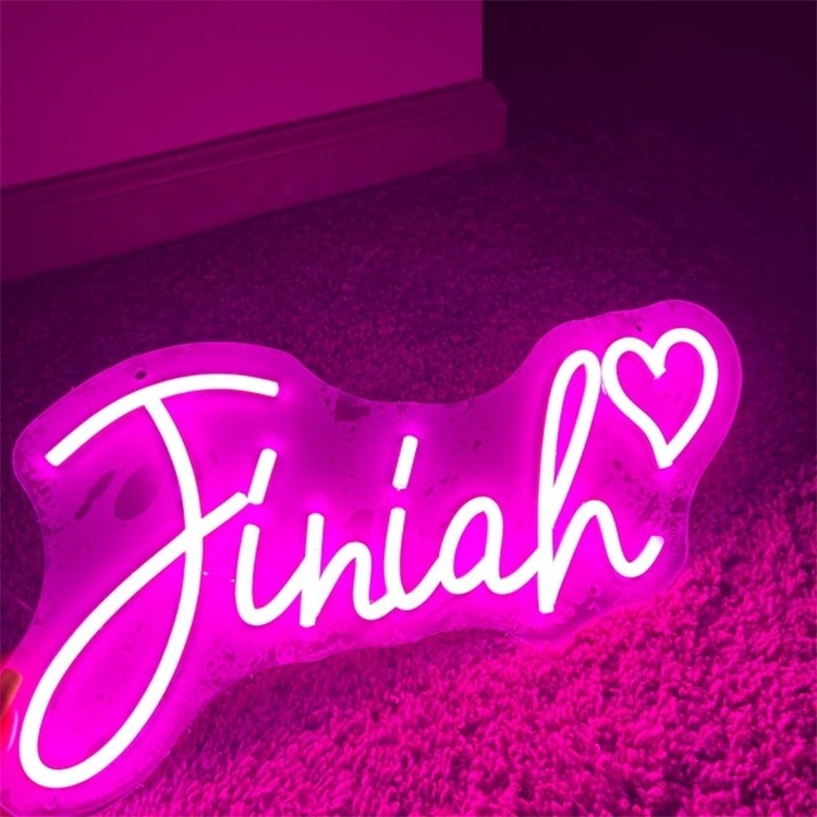 Popular Baby nursery bathroom decoration Custom Name LED neon sign design for wall decoration