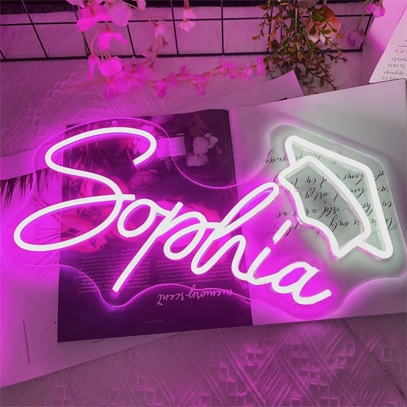 Free design No MOQ 1 set to start Custom name Neon light personalized gift light up sign for bedroom wall decoration