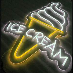 Custom led neon sign Ice cream shop led light up sign for wall decoration