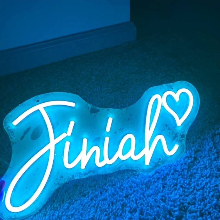 Popular Baby nursery bathroom decoration Custom Name LED neon sign design for wall decoration