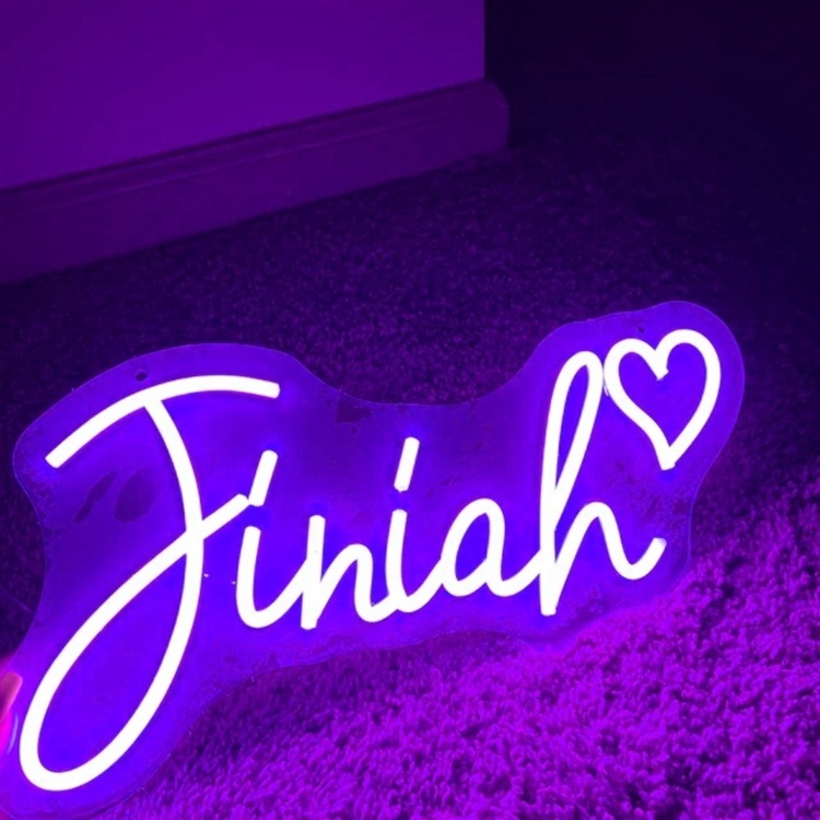 Popular Baby nursery bathroom decoration Custom Name LED neon sign design for wall decoration