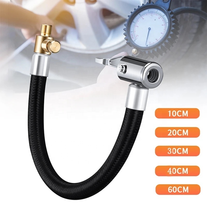 Tire Inflator Hose Adapter for Screw Twist On Convert to Lock On Connection, Tire Schrader Valve Lock On Air Chuck with Air Hose