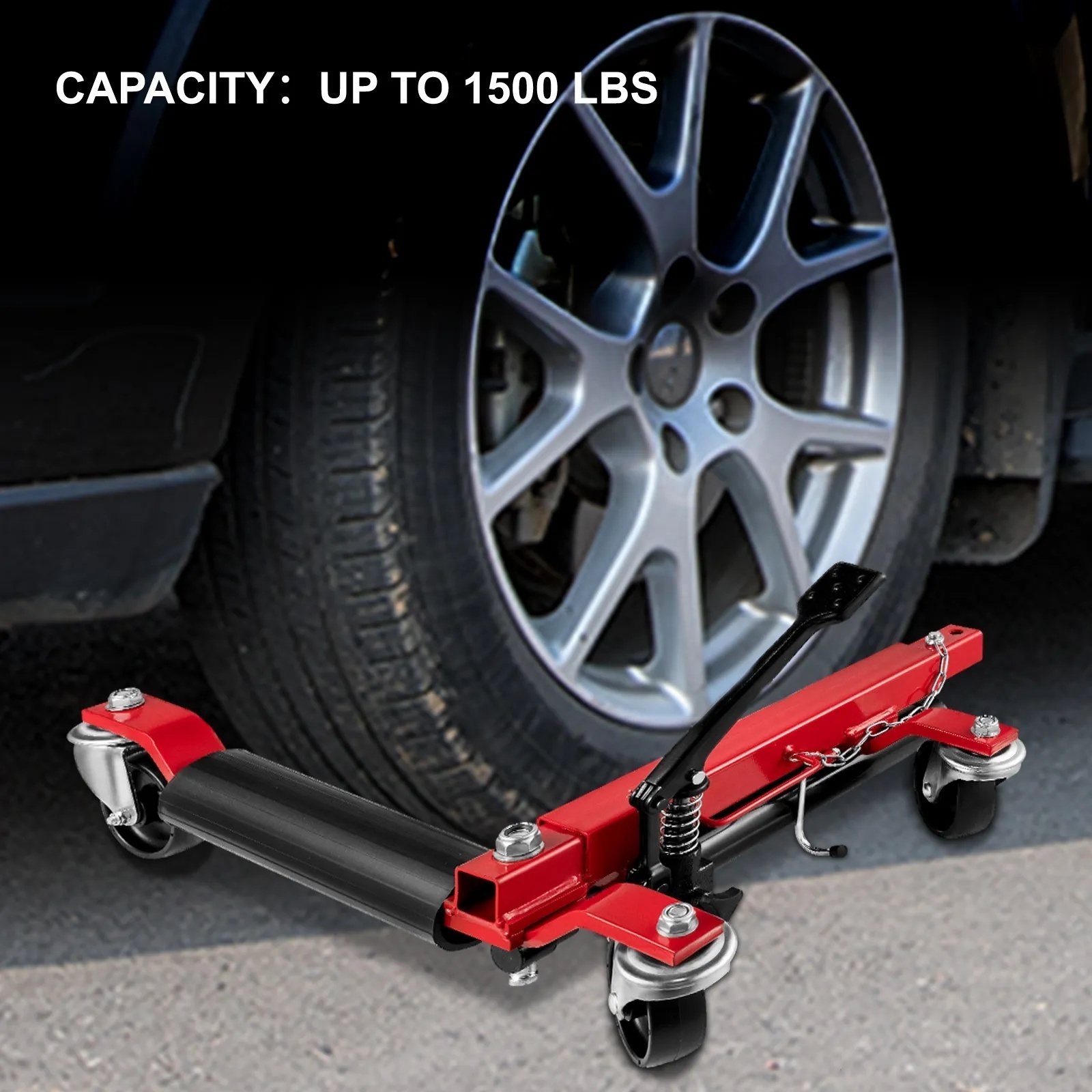 universal wheel car Dragway Tools  1500 Lbs Capacity hydraulic vehicle moving tool Car Wheel Dolly