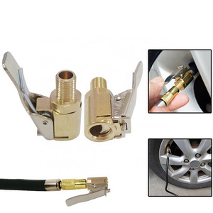 1 Pcs Car Truck Brass Air Pump Chuck Tyre Valve 8mm Pump Valve Clip Clip Clamp Connector Adapter Tire Inflator Nozzle