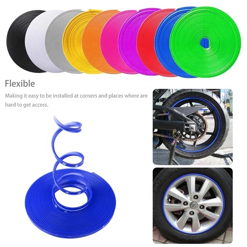 Universal Car Wheel Hub Sticker High Reflective Stripe Tape for Car Motorcycle Night Driving Safety Luminous Stickers