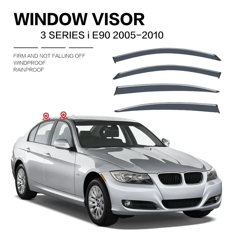 4pcs car window rain shield door visor Window Visors car window sun visor For BMW E46 E90 F30 G20 320i 2010- 2022