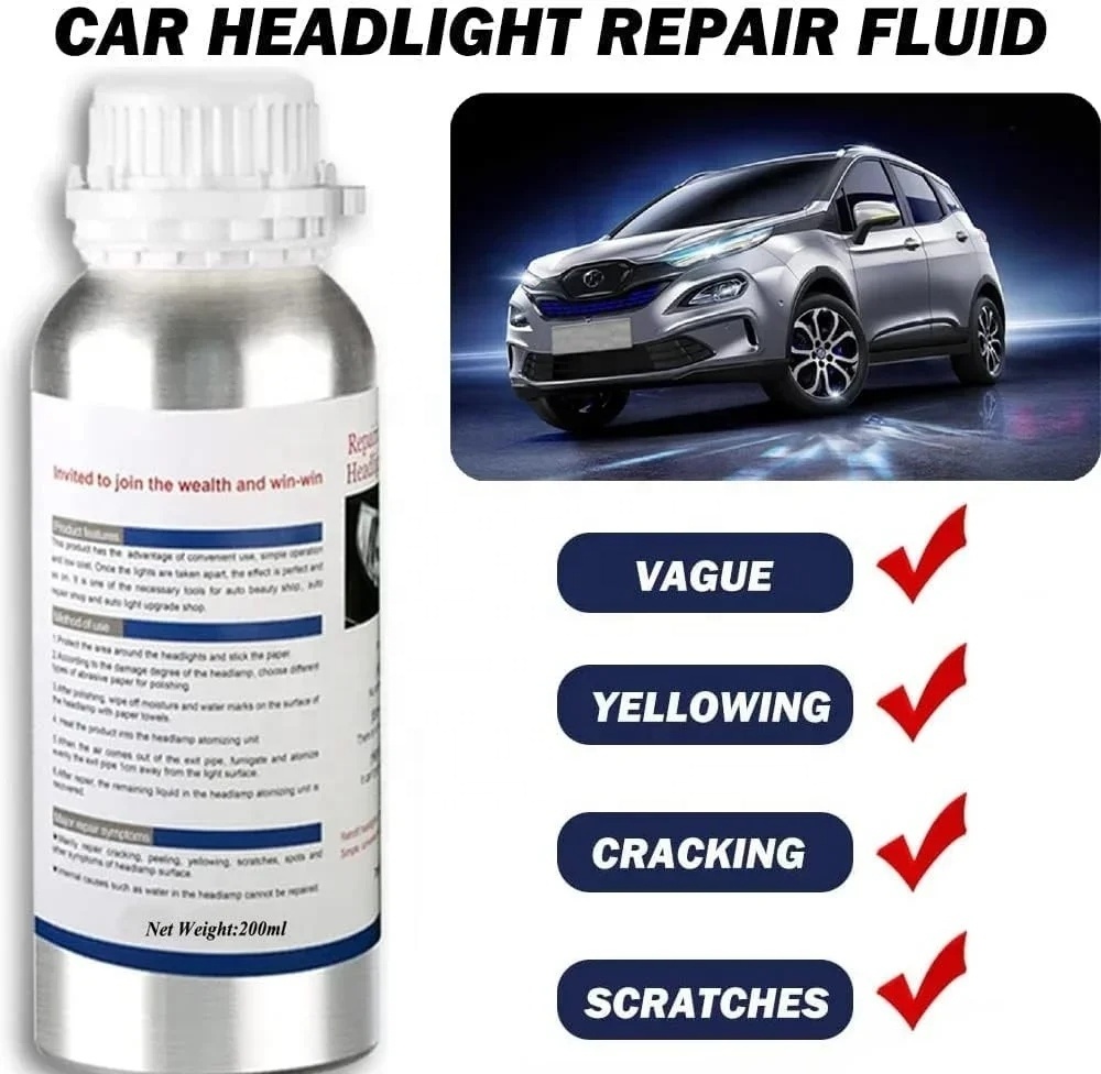 800ml Car Headlight Restoration Polish Kit Car Headlights Coating Liquid Polymer Faros Car Headlight Polishing Repair Kit