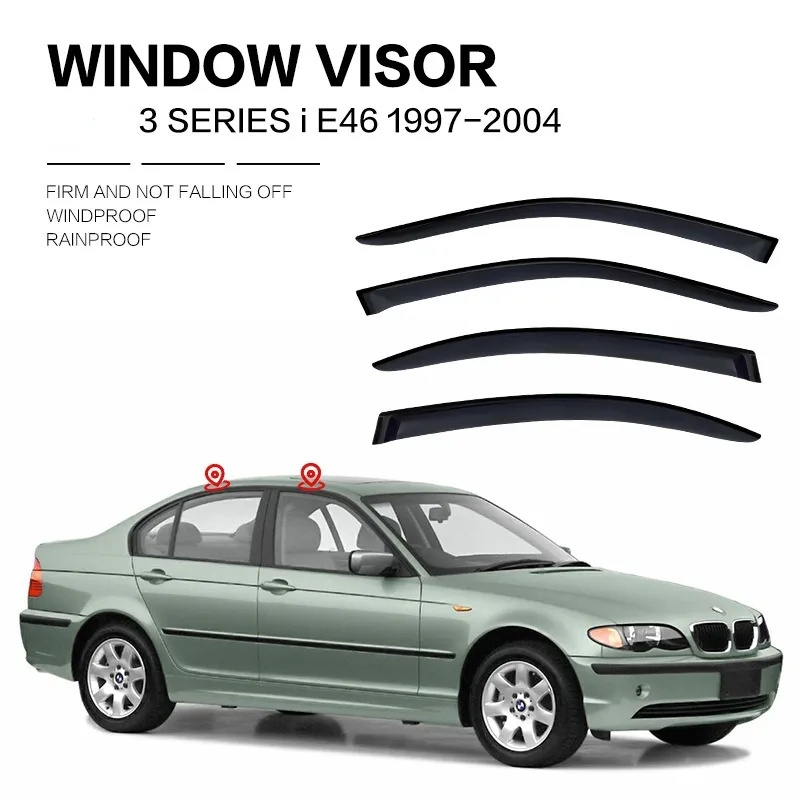 4pcs car window rain shield door visor Window Visors car window sun visor For BMW E46 E90 F30 G20 320i 2010- 2022