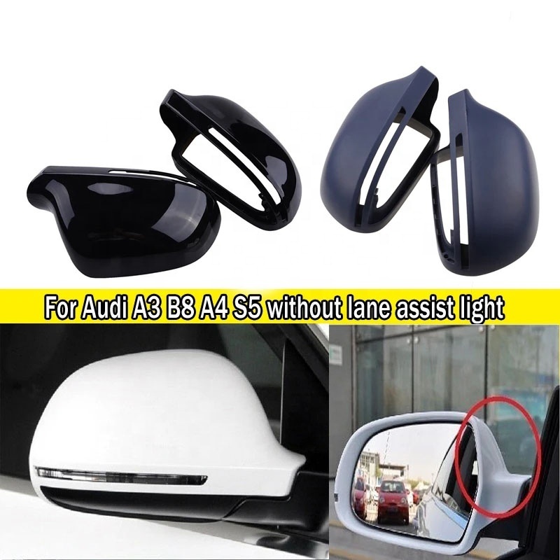 Rearview Mirror Cover Cap Carbon Fiber Rearview Mirror Cover Cap Modified Replacement Part For Audi B8 2009-2012 A4/A4L/A5