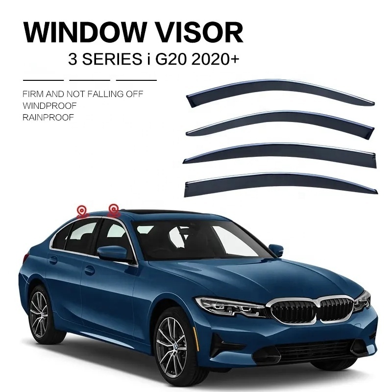 4pcs car window rain shield door visor Window Visors car window sun visor For BMW E46 E90 F30 G20 320i 2010- 2022