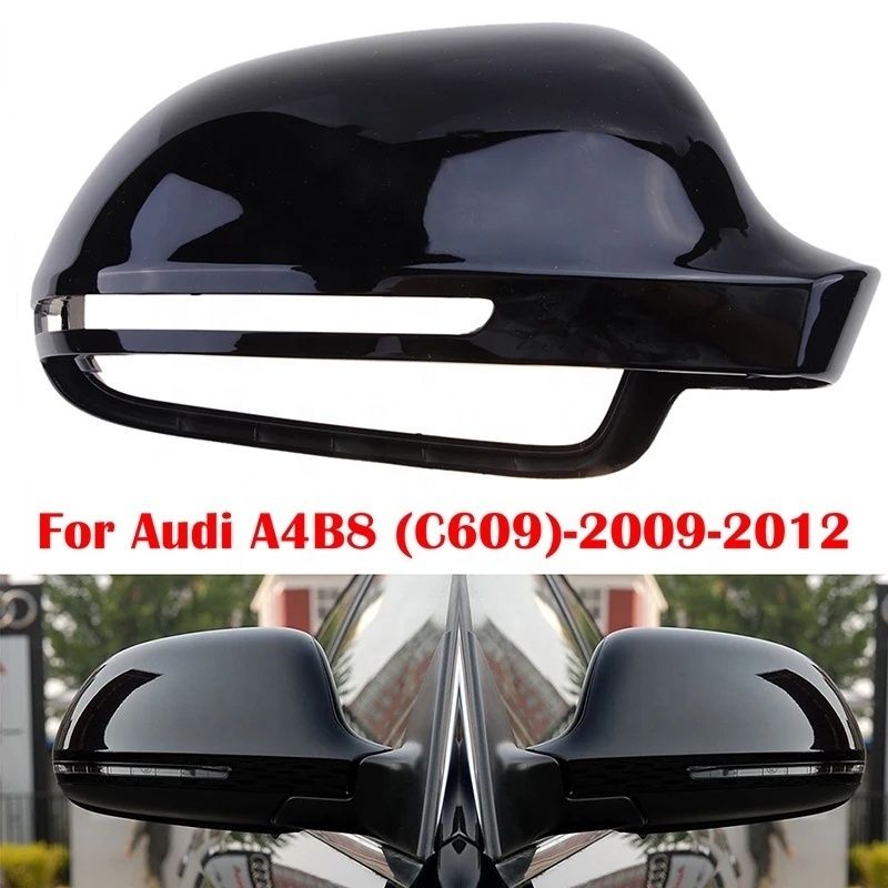 Rearview Mirror Cover Cap Carbon Fiber Rearview Mirror Cover Cap Modified Replacement Part For Audi B8 2009-2012 A4/A4L/A5