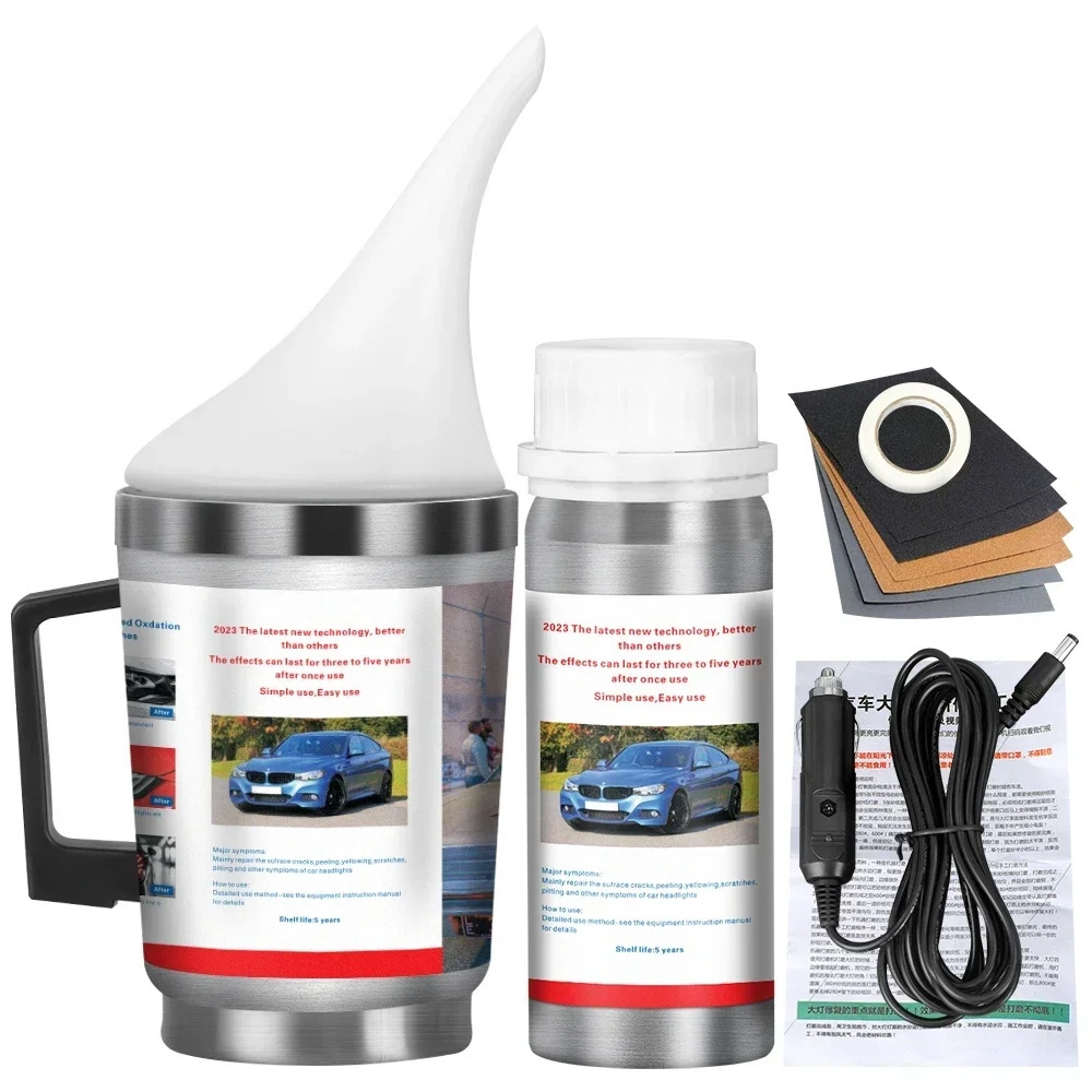 800ml Car Headlight Restoration Polish Kit Car Headlights Coating Liquid Polymer Faros Car Headlight Polishing Repair Kit