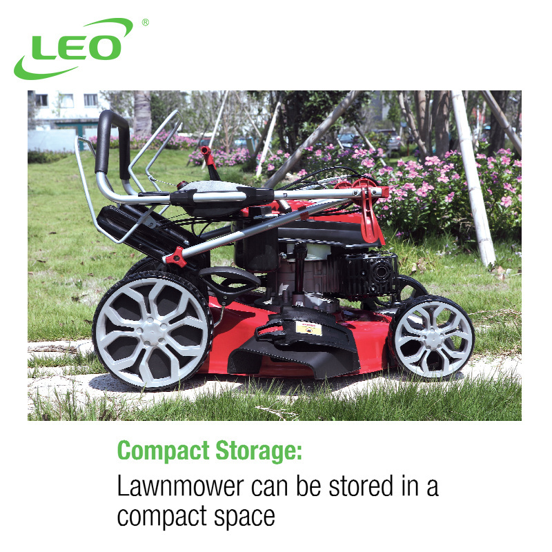 LEO LM46Z-2L-P/LM46Ze-2L-P Easy Operation Gasoline Auto Mower Multifunction Lawn Mower chassis for garden