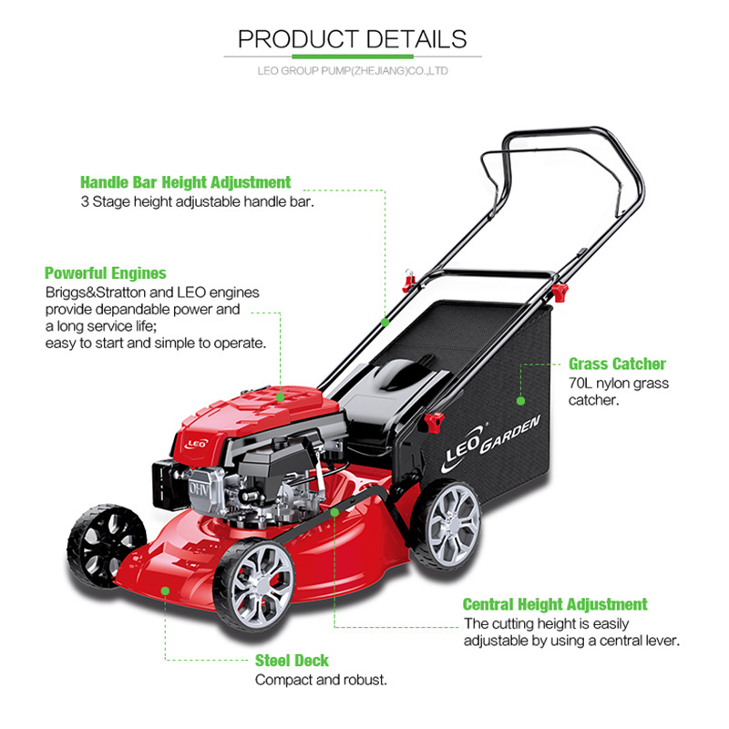 LEO LM48-L Hand Push gasoline garden tools rotary engine lawn mower