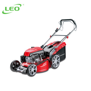 LEO LM51Z-2Ld mechanical lawn mower 3 In 1 Discharge Electric Start Petrol Lawnmower with Acid battery