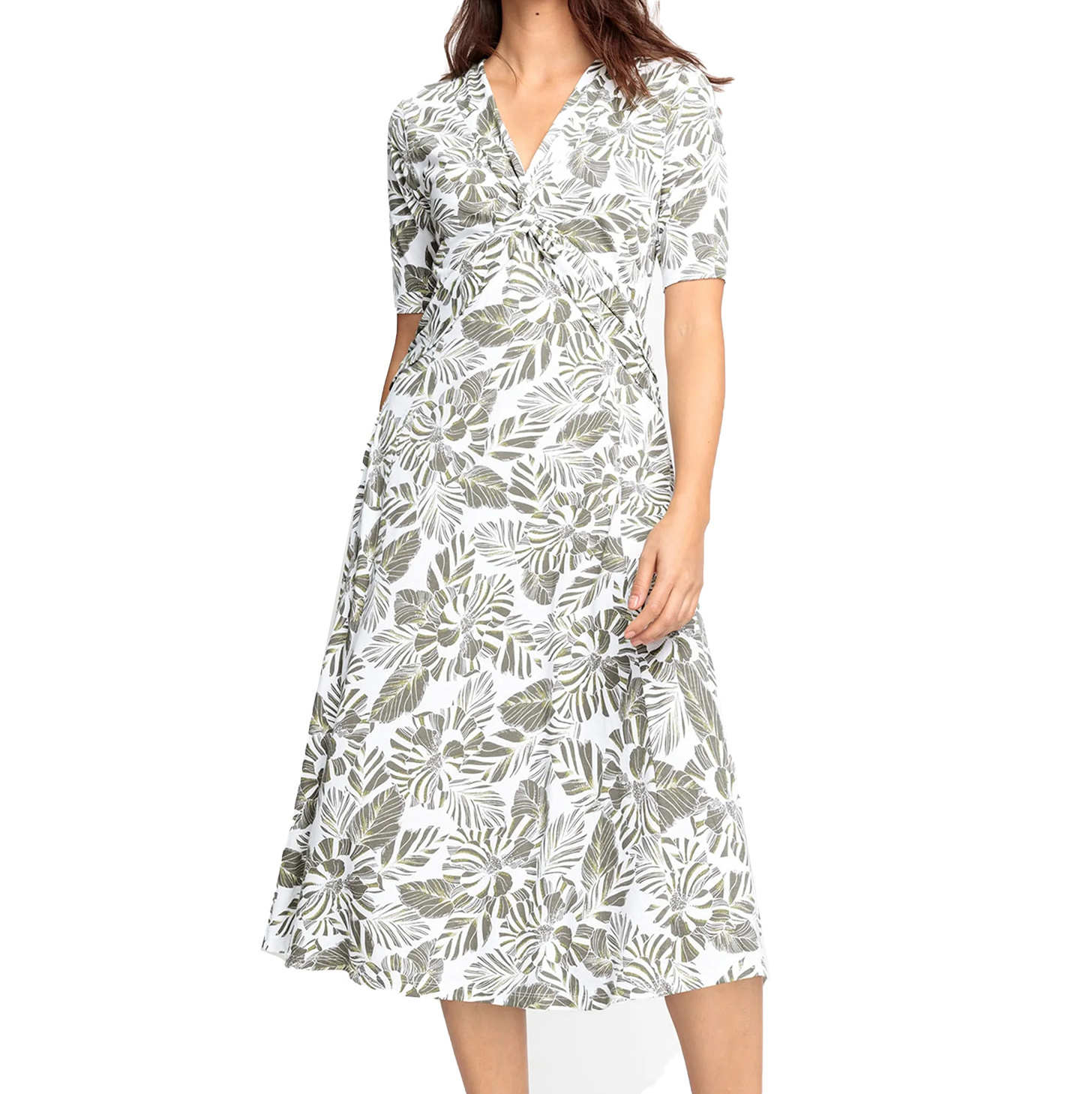 Hawaii Hot Selling Lady Midi Dress Rayon Polyester Custom Print Women Knee-Length Dress