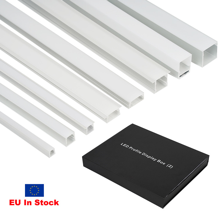 EU Warehouse Customized Surface Mounted Square LED Strip Light Aluminium Extrusion Profile LED Aluminum Profile Channel