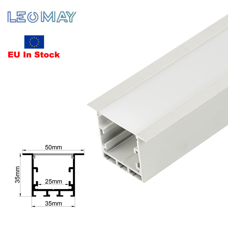 EU Warehouse Ceiling Wall Floor Decorative LED Light Strip Housing Recessed LED Aluminum Extrusion Profile