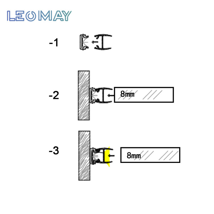 EU Direct Delivery Surface Led Strip Anodized Aluminum Profile For Housing With Many Color Cover Laluminium Led Profile Light