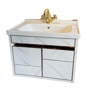 Main Basin Cabinet Highly Recommended Premium Quality SUS304 Stainless Steel TR-17595 Bathroom Modern Rectangle Tora White