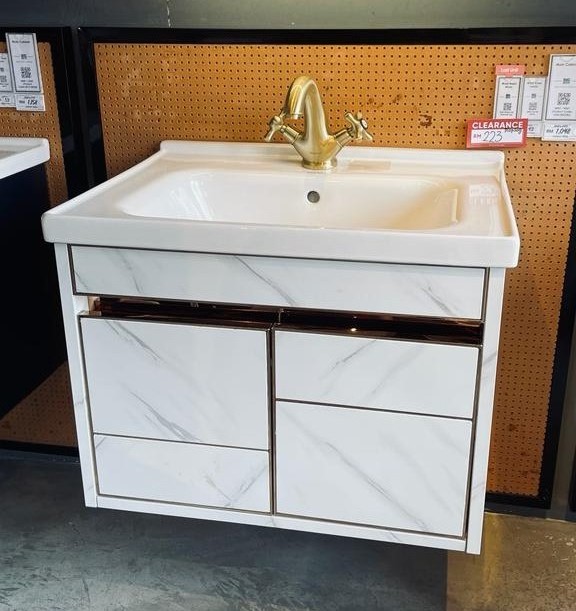 Main Basin Cabinet Highly Recommended Premium Quality SUS304 Stainless Steel TR-17595 Bathroom Modern Rectangle Tora White