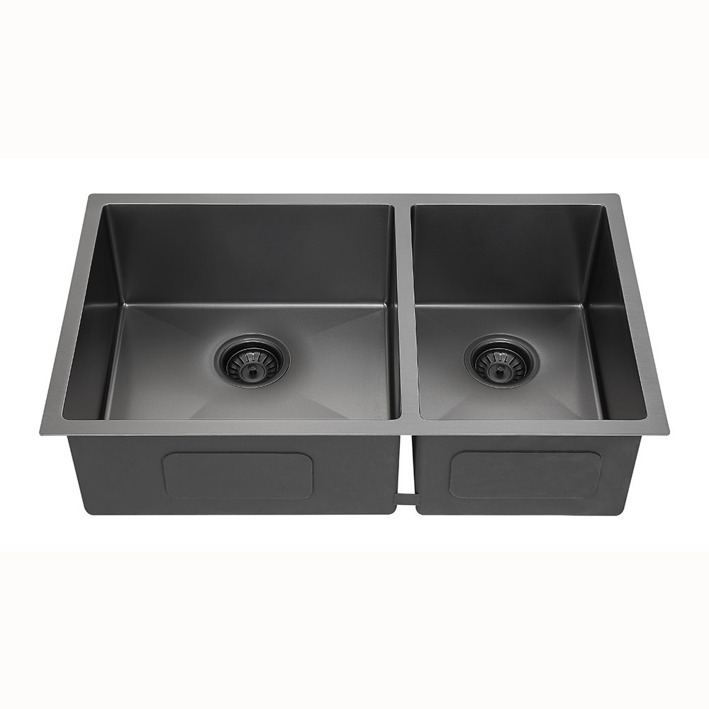 Nano Kitchen Sink Undermount Double Hole Handmade 304 Stainless Steel Modern Polished Under Mount Kitchen Sink 3 Years TORA