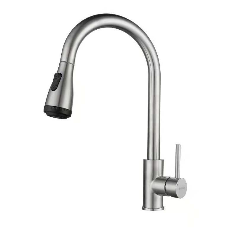 Kitchen Faucet Water Tap Modern Kichen Kitchen Taps Brass Pull Out Sprayer Kitchen Mixer Sink Faucets Stainless Steel 304 Tora