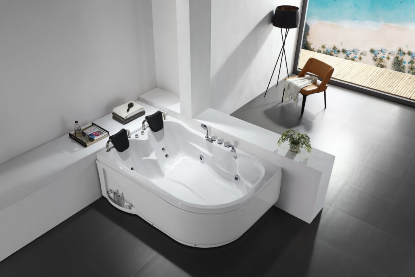 European Style Jacuzzier Massage Bathtub Whirlpool Bathtub Bathroom Modern Hydromassage Bathtub at a Cheap Price Round Acrylic