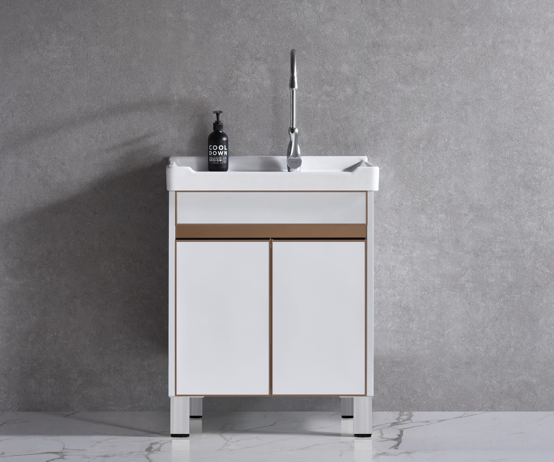 Good Quality SUS304 Vanity Laundry Basin Cabinet L800mm (TR-15953) Cheap Vanities Bathroom Storage Modern Contemporary Rectangle