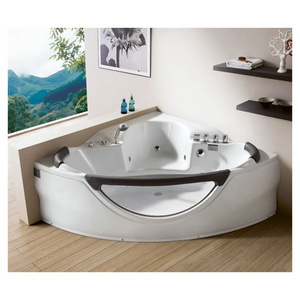 2 People Glass Jacuzzier Corner Massage Spa Bathtub Whirlpool Bath Tub Bathroom Modern Home Use High-end Acrylic Aqua Massage