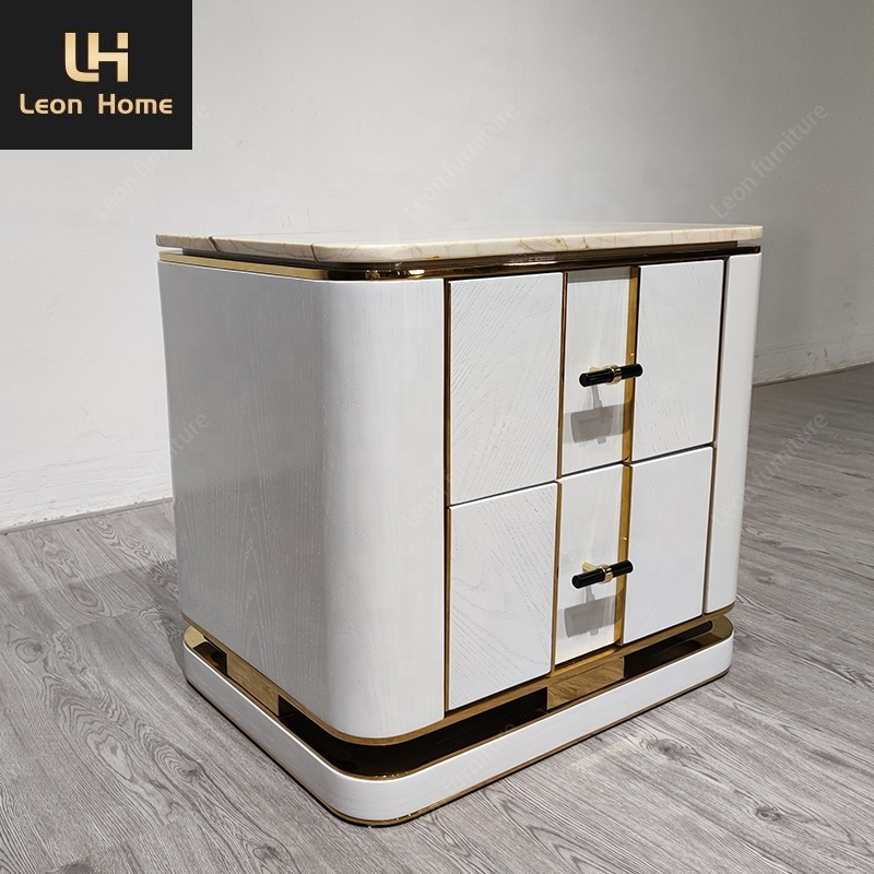 Customization Luxury Classic High End Bedroom Furniture Nightstand for Home Hotel Apartment