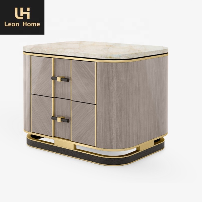 Customization Luxury Classic High End Bedroom Furniture Nightstand for Home Hotel Apartment