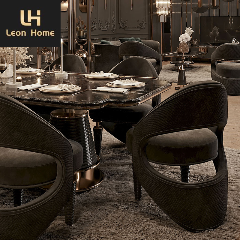 New Design Arrival Restaurant Dining Table And Chairs Set Dining Room Sets 12 Chairs Table Furniture Luxury Dining Chair