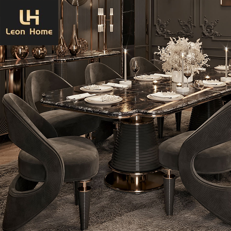 New Design Arrival Restaurant Dining Table And Chairs Set Dining Room Sets 12 Chairs Table Furniture Luxury Dining Chair