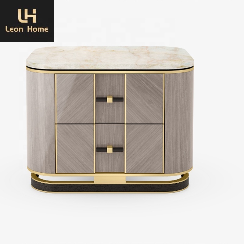 Customization Luxury Classic High End Bedroom Furniture Nightstand for Home Hotel Apartment