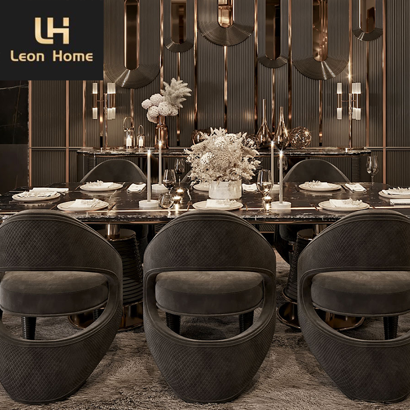 New Design Arrival Restaurant Dining Table And Chairs Set Dining Room Sets 12 Chairs Table Furniture Luxury Dining Chair