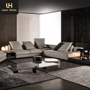 Commercial Home Furniture European Style Sectional Sofa L Shaped Velvet Sofa Set