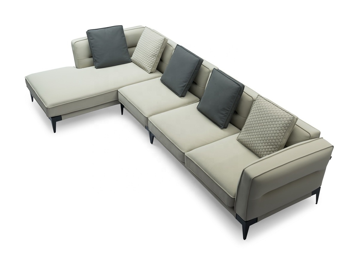 Hot sale modernos sectional real leather sofa set designs modern floor sofa for home