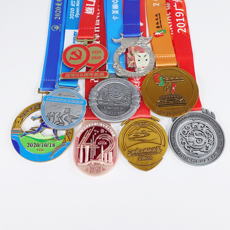 Design Your Own Custom Medal Zinc Alloy 3D Metal 5K Marathon Triathlon Taekwondo Race Finisher Award Medals Sport With Ribbon