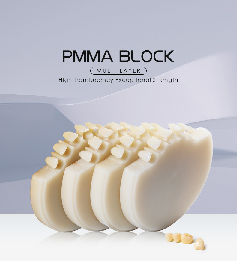 dental puck pmma block multilayer pmma dental disks