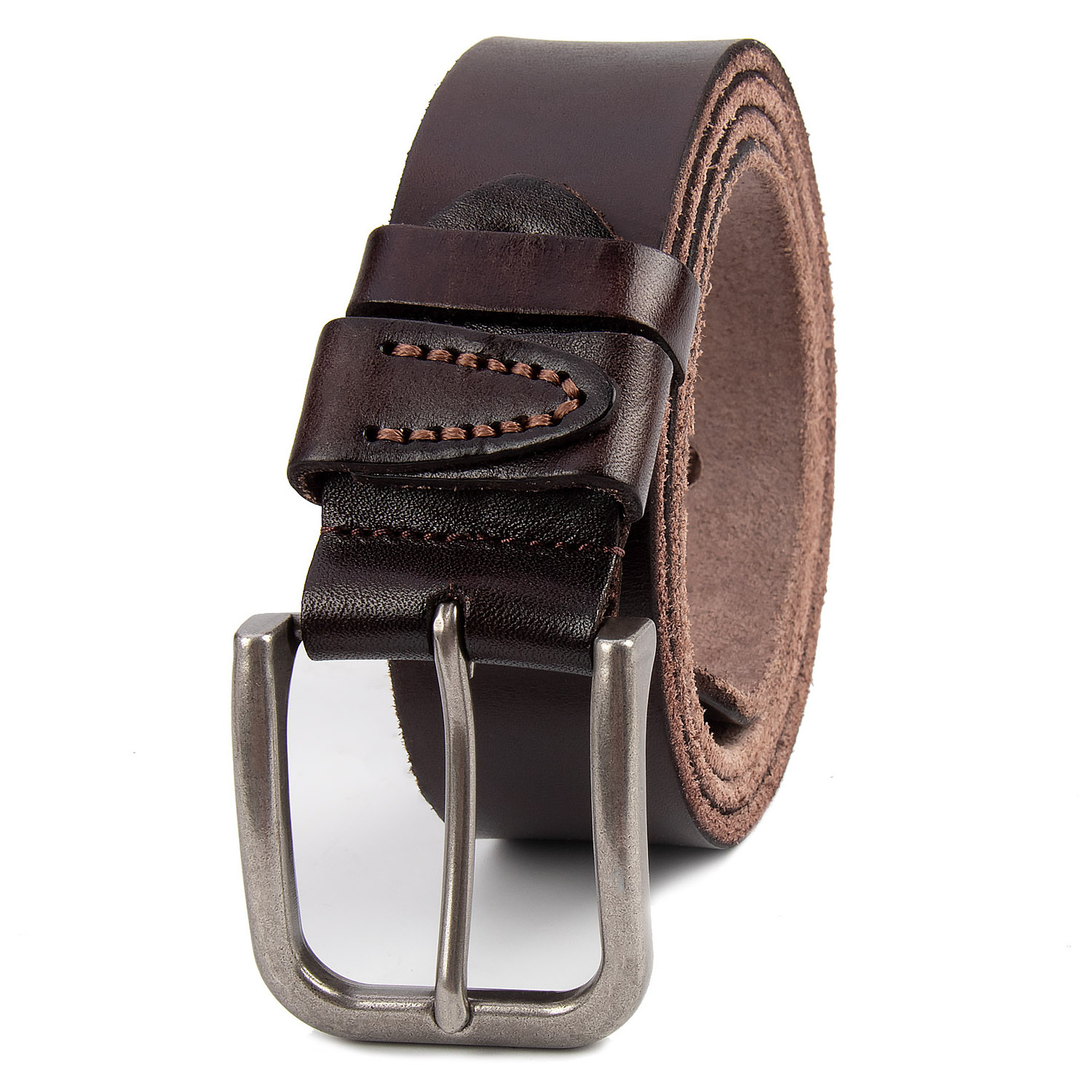 Genuine Leather Men's Business Belts, Elite Men's Work Belts Customized Alloy Buckles Casual and Adjustable