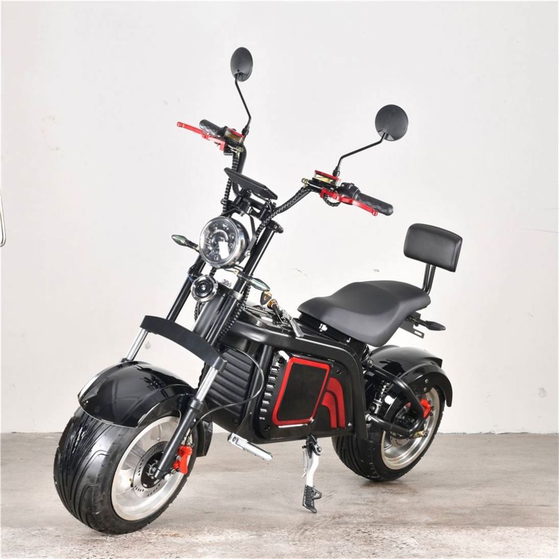 Leoncitycoco European Warehouse 2022 60V 12AH 2000W Seev/Woqu Big Wheel Citicoco Electric Motorcycle