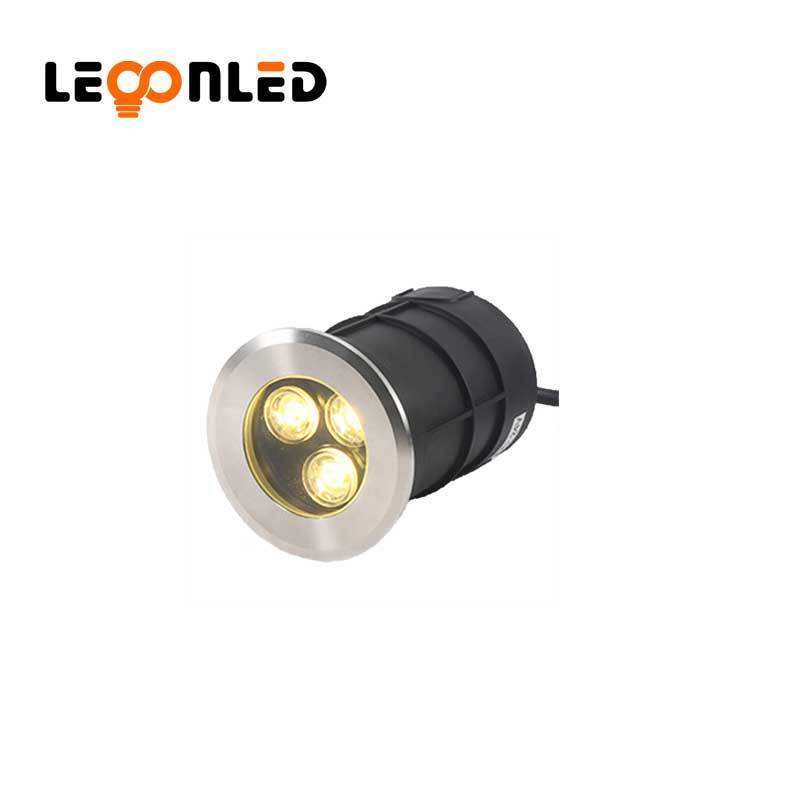 China Supplier Factory Price Round 304 Stainless Steel IP68 With Embedded Parts Warm White LED Underground Lights For Outdoor