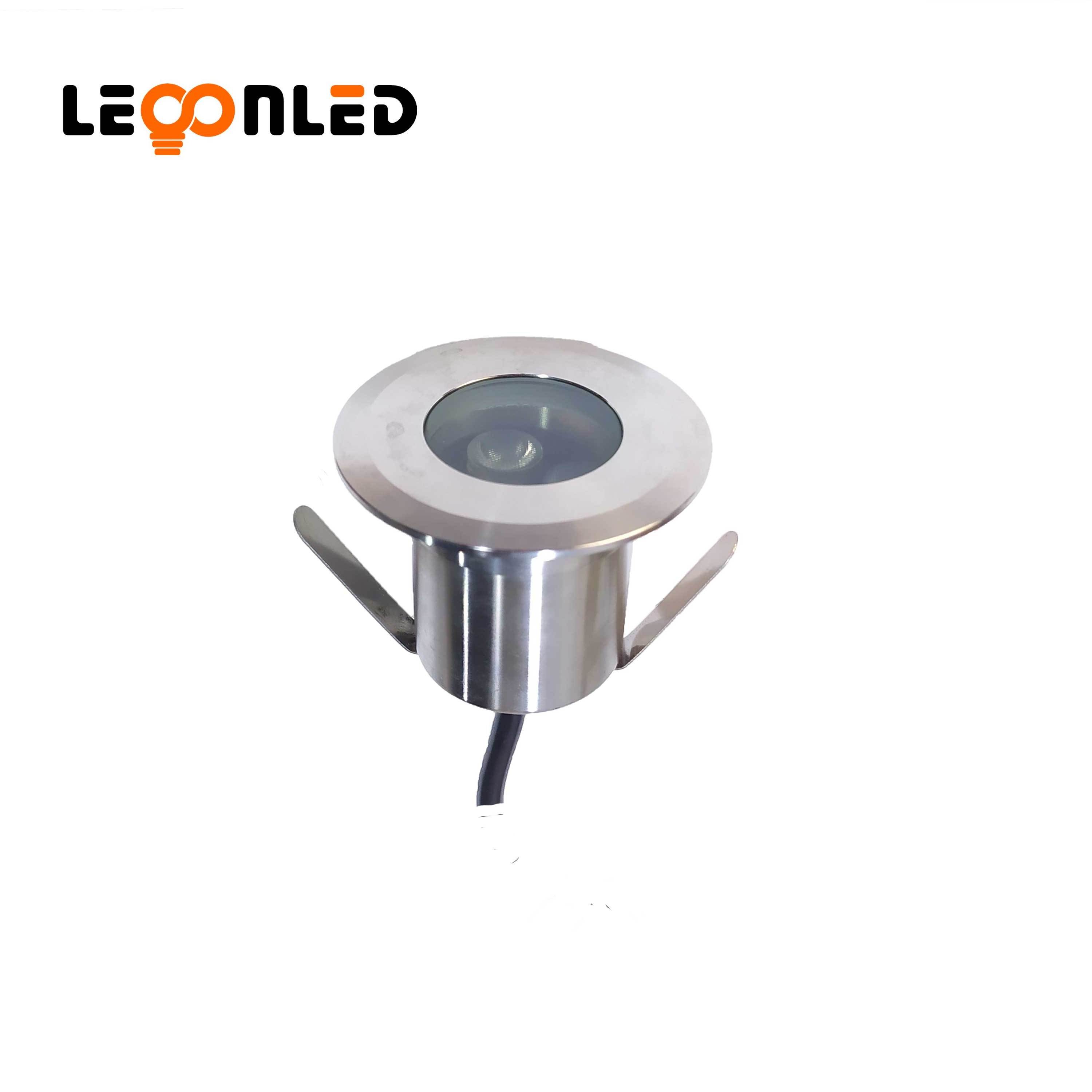 China Supplier Factory Price Round 304 Stainless Steel IP68 With Embedded Parts Warm White LED Underground Lights For Outdoor