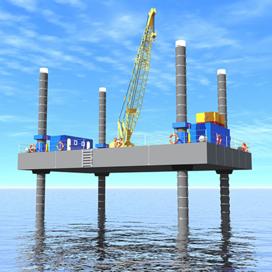 Working Pontoons with Excavator Modular Pontoons Modular Platform for Sale