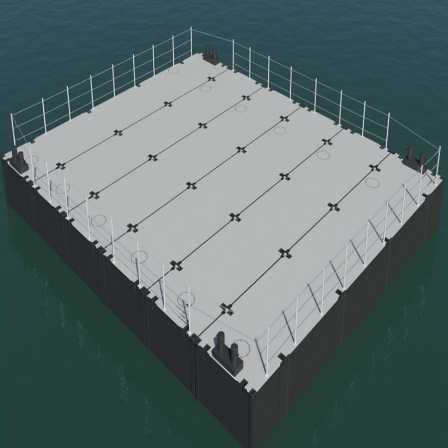 Working Pontoons with Excavator Modular Pontoons Modular Platform for Sale